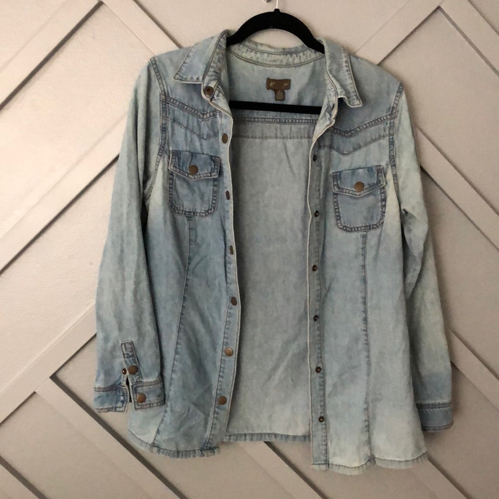Anthropologie Fei Denim Blouse/Jacket with Snaps